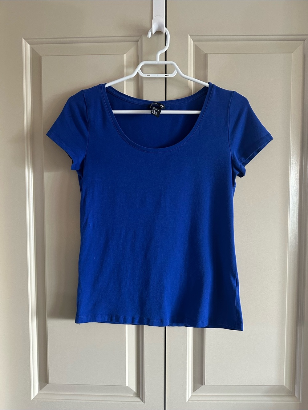 H&M Scoop Neck Short Sleeve Top - Blue